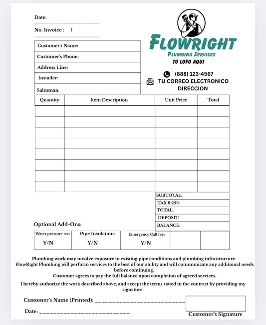 Invoice notepad personalized-libreta personalizada de invoice