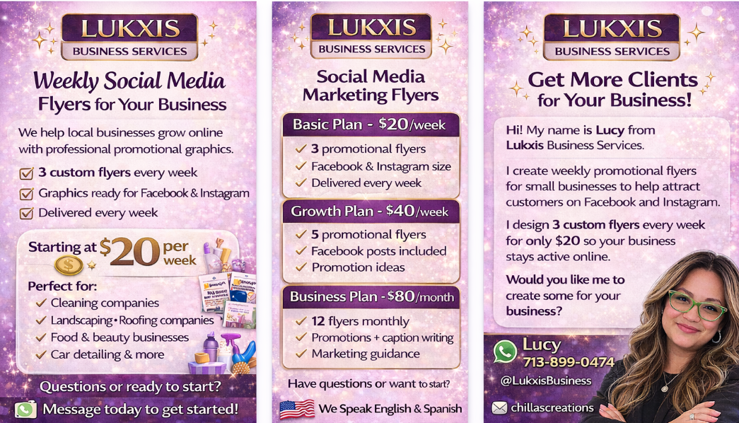 Weekly Social Media Flyers